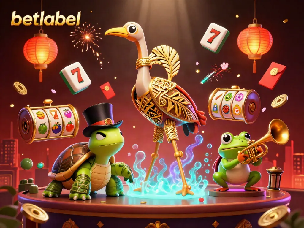 Experience thrilling gaming at betlabel as a top-hat wearing turtle and friends bring casino fun to life.